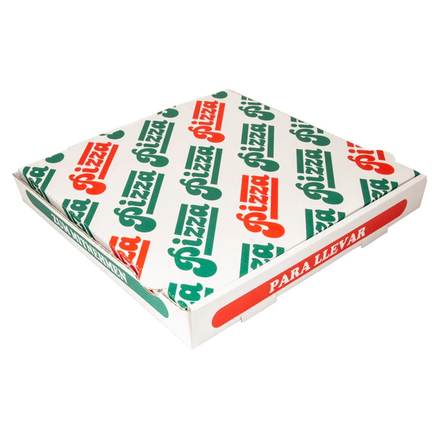 Caixas de pizza  348 g/m2 29x29x4 cm branco cartão microcanal (100 unidade)