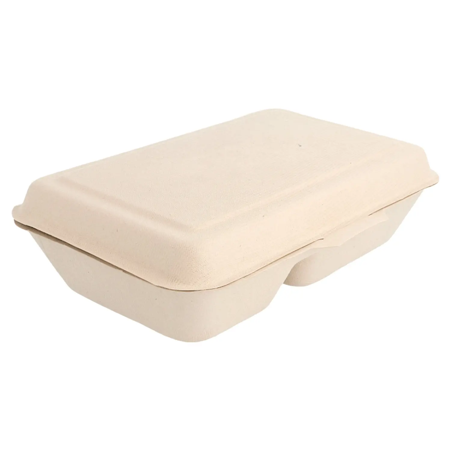 Contenitori 2 scomparti 'bionic' 1 l 16,5x22,5x6,4 cm naturale bagassa (500 unità)