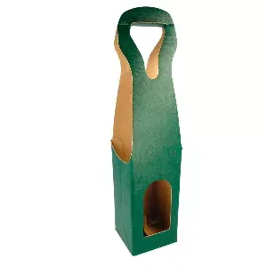 100 un. caixas 1 garrafa  9x9x41 cm verde cartão (100 unidade)