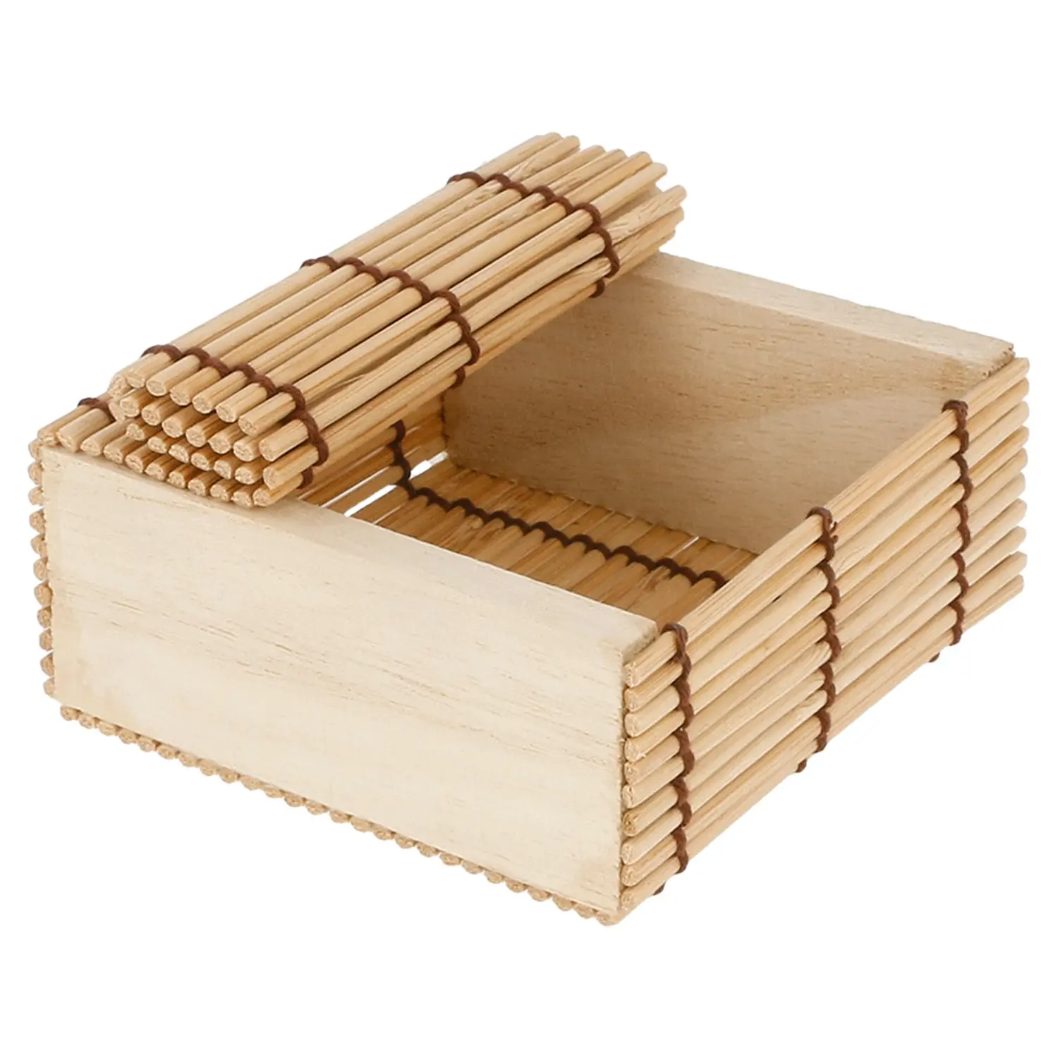 Cajitas sushi 'bamboo'  8,5x8,5x4 cm natural bambú (50 unid.)