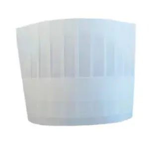 Toca de chefe clássico ajustável  18 cm branco airlaid (10 unidade)