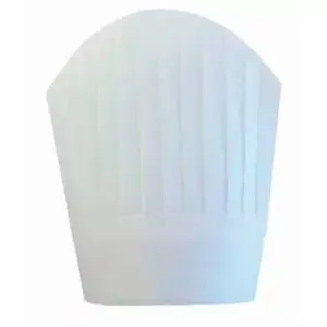 Toucas de chef com cúpula arredondada   26 cm branco airlaid (10 unidade)