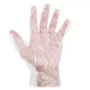 Luvas  size: m transparente pehd (100 unidade)