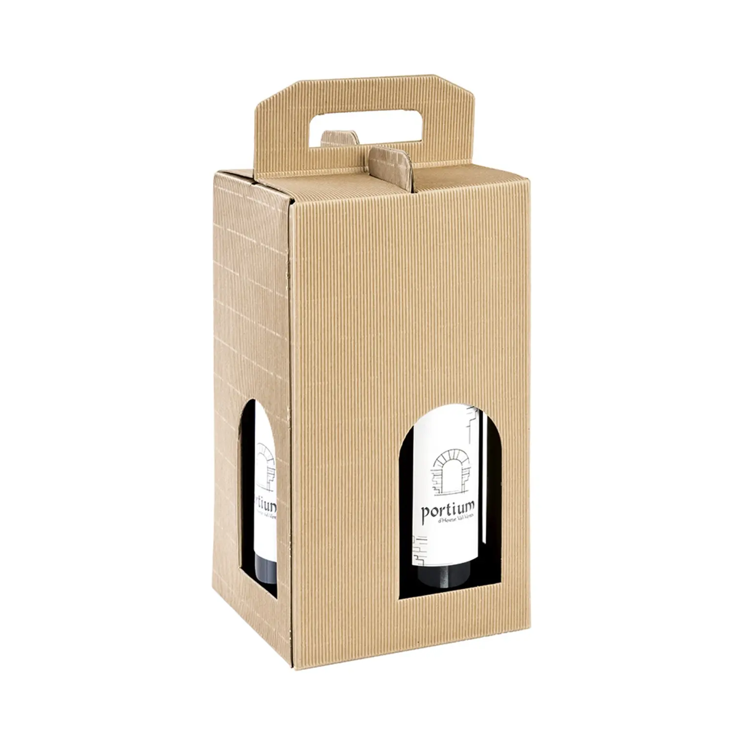 20 u. caixas 4 garrafas  18x18x34 cm natural kraft (20 unidade)