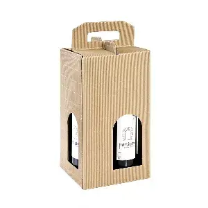 20 u. caixas 4 garrafas  18x18x34 cm natural kraft (20 unidade)