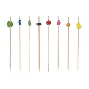 Picks decorados 'bamboo'  12 (h) cm surtido bambú (100 unid.)
