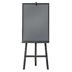 Cavalete 148 cm + ardósia  60x148 cm preto madeira (1 unidade)