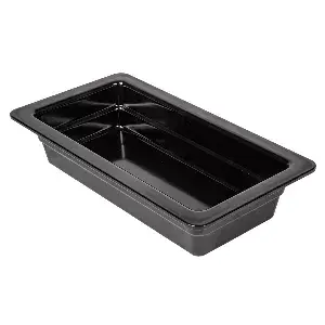 Tabuleiro gn 1/3  32,5 x 17,5 x 6,5 (h) cm preto melamina (6 unidade)