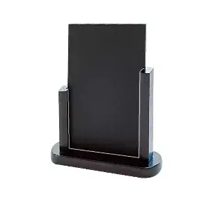Ardósia / cartaz de mesa  24x28,5 cm preto madeira (1 unidade)