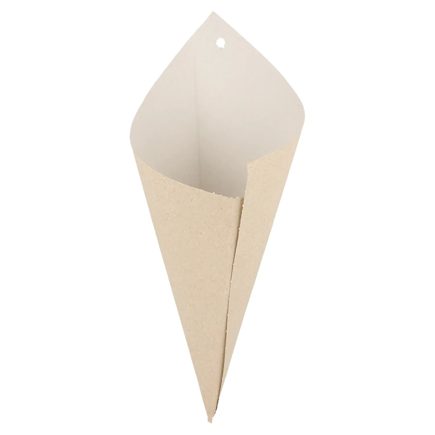 Cones papel - biclasses 100 g 150 g/m2 24x17 cm branco/cru papel biclase (2000 unidade)