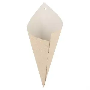 Cones papel - biclasses 100 g 150 g/m2 24x17 cm branco/cru papel biclase (2000 unidade)