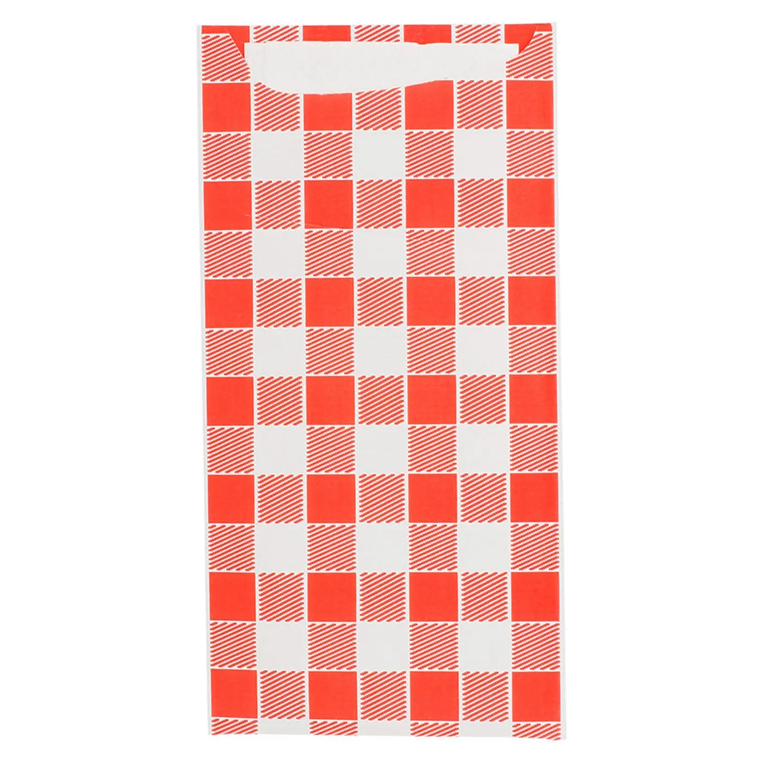 Buste portaposate + tovagliolo 'just in time open' vichy-red 90 + 10pe g/m2 11,2x22,5 cm bianco cellulosa (400 unità)
