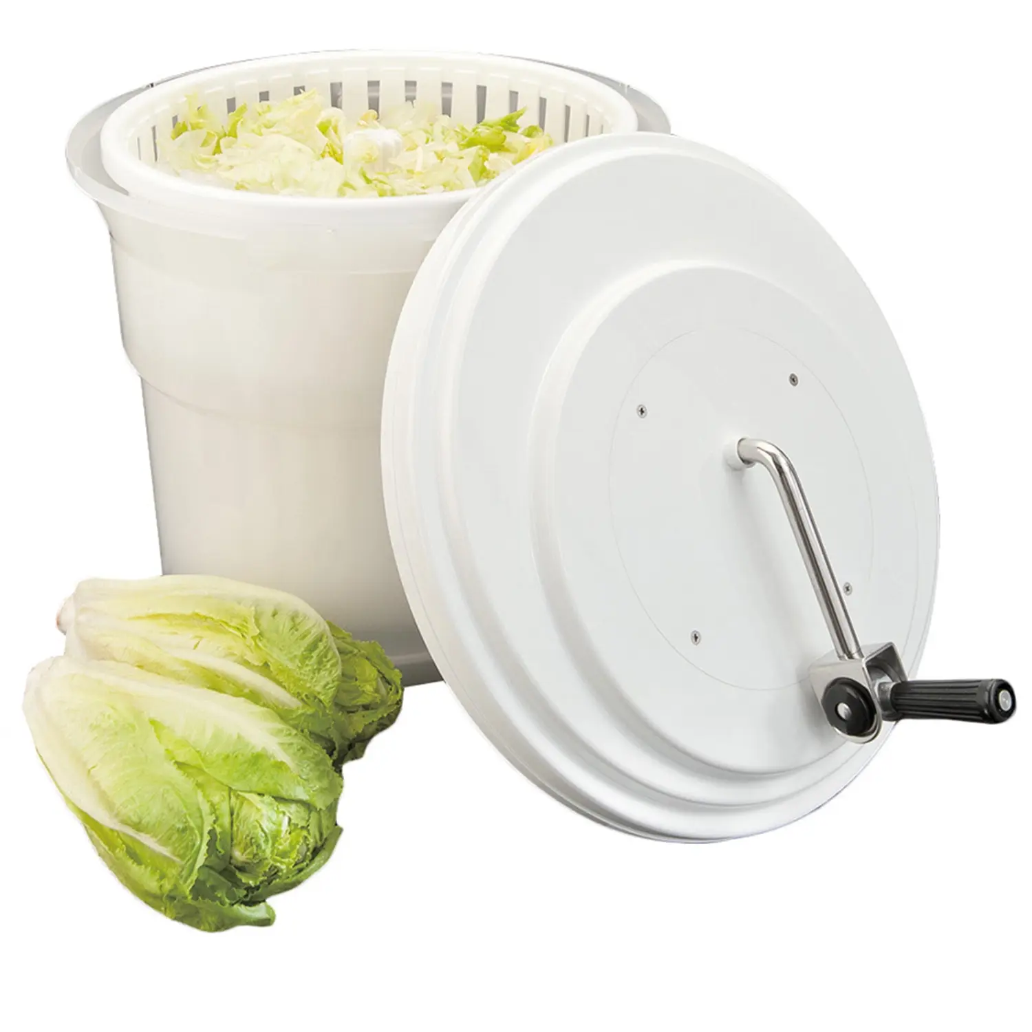 Centrifugadora manual verduras 20 l ø 43,5x37 cm branco pvc (1 unidade)