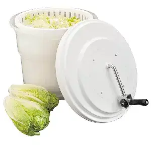 Centrifugadora manual verduras 20 l ø 43,5x37 cm branco pvc (1 unidade)