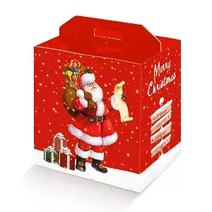 30 u. caixas garrafas/outros 'papa noël'  33x25x35 cm encarnado cartão (1 unidade)