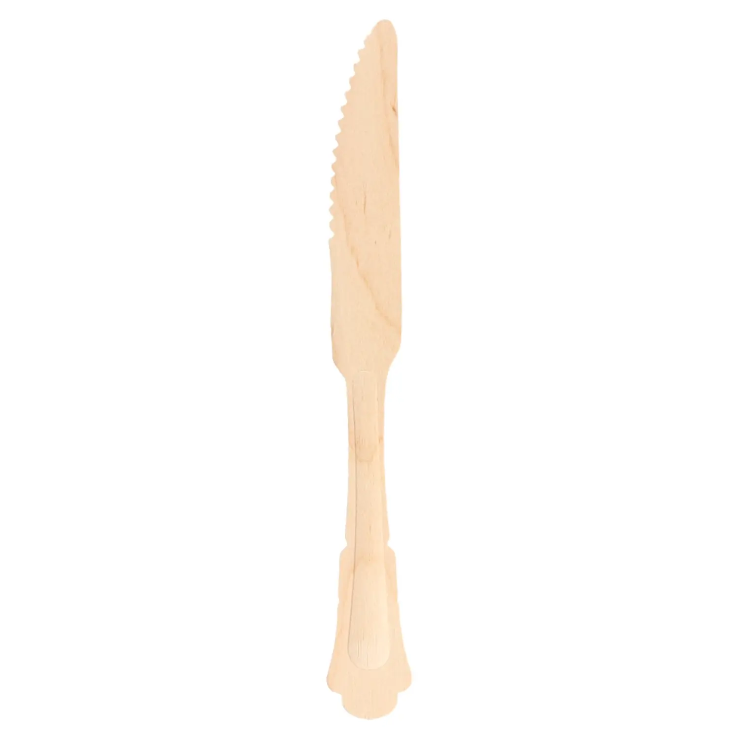 Facas 'wood' classic  20,4 cm natural madeira (100 unidade)