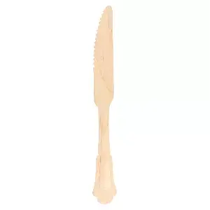 Facas 'wood' classic  20,4 cm natural madeira (100 unidade)