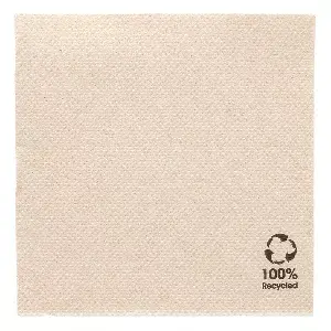 Tovaglioli ecolabel 'double point'  19 g/m2 20x20 cm naturale tissue riciclato (2400 unità)