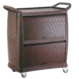 Carrello con chiusure 2 lati 'arrow'  98x50,5x105 cm marrone pp (1 unità)
