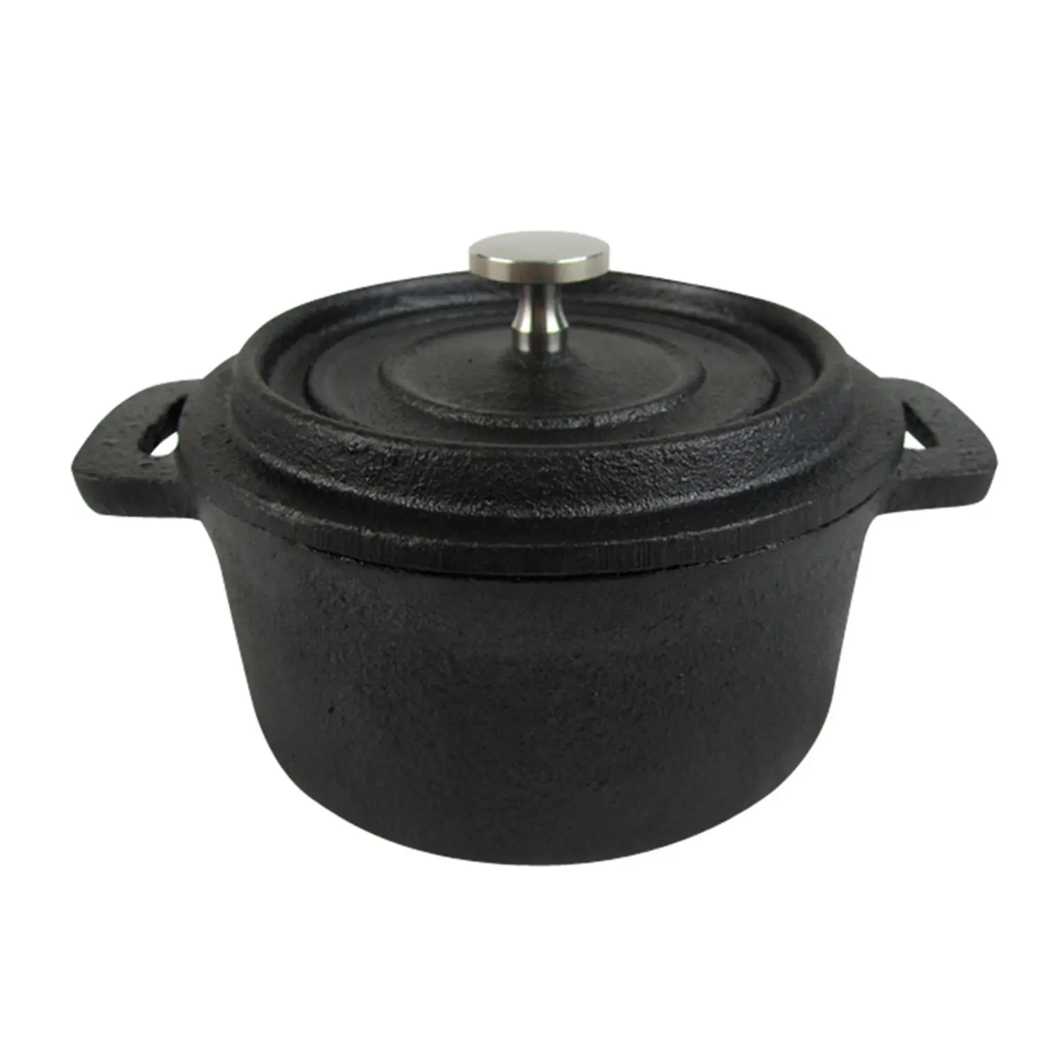 Cocotte rotonda con coperchio 250 ml ø 10(12,9)x5 cm nero ferro (12 unità)