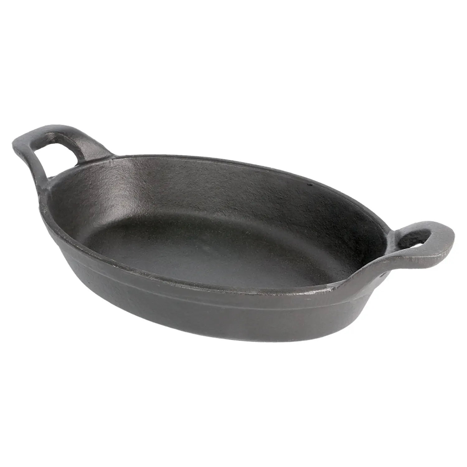 Casseruola ovale 720 ml 21,5(27,5)x15x4,5 cm nero ferro (8 unità)