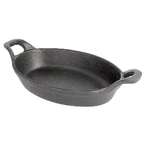 Casseruola ovale 720 ml 21,5(27,5)x15x4,5 cm nero ferro (8 unità)