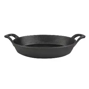 Casseruola ovale 1000 ml 24(30)x17x4,6 cm nero ferro (8 unità)