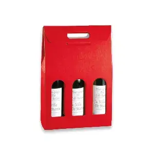 30 u. caixas 3 garrafas  27x9x38,5 cm encarnado cartão (1 unidade)