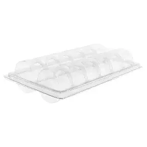 Scatola con alveare per 12 macaron  13,3x22,5x5 cm trasparente pet (75 unità)