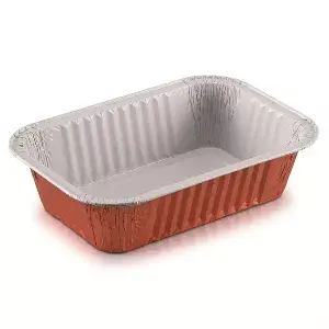 Recipientes lacados 910 ml 20,4x13,8x4,9 cm cobre alumínio (100 unidade)