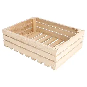 Caixa apresentação buffet 'wood'  20,3x15,2x6 cm natural madeira (1 unidade)