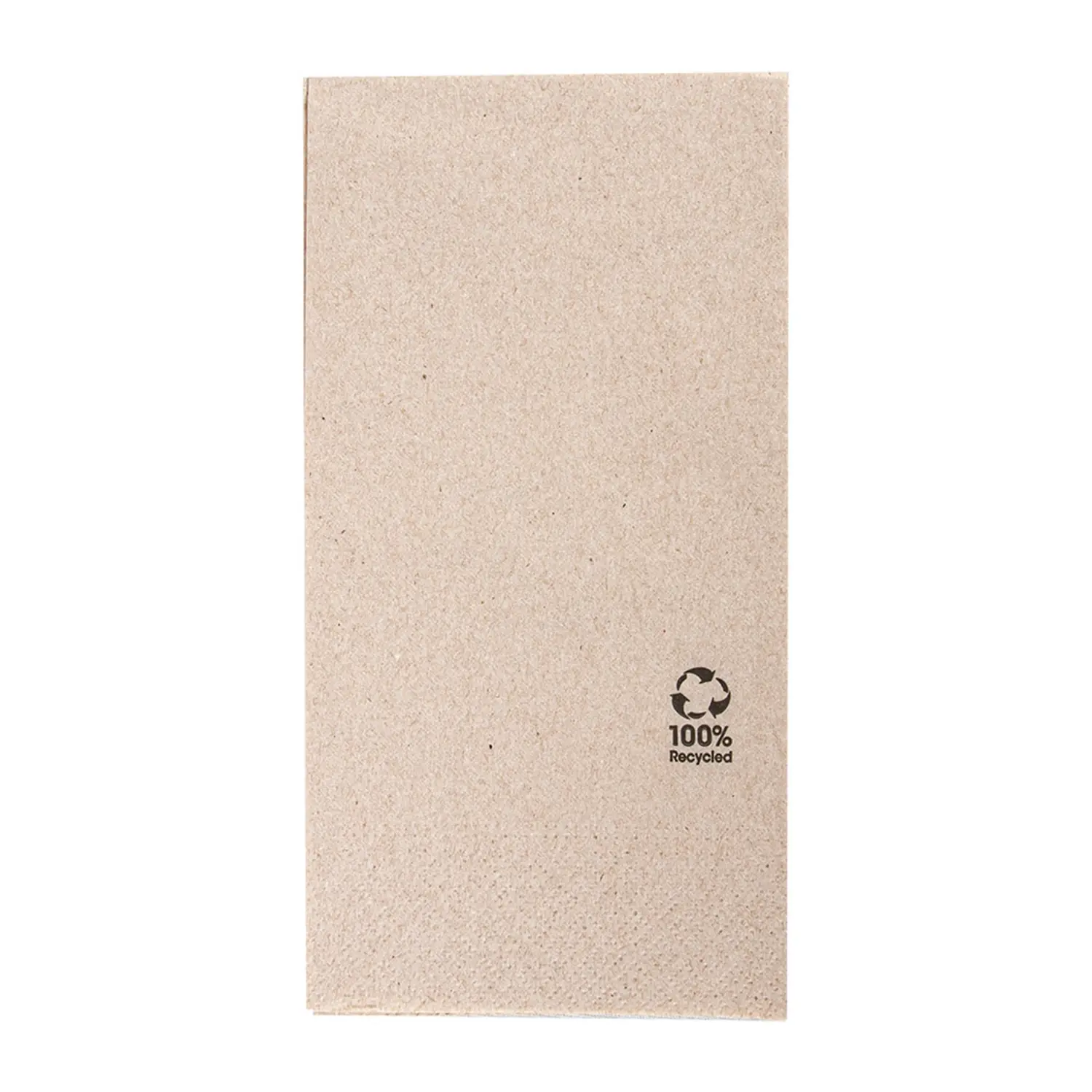 Tovaglioli ecolabel 2 veli piegato 1/8 'feel green'  18 g/m2 40x40 cm naturale tissue riciclato (1800 unità)