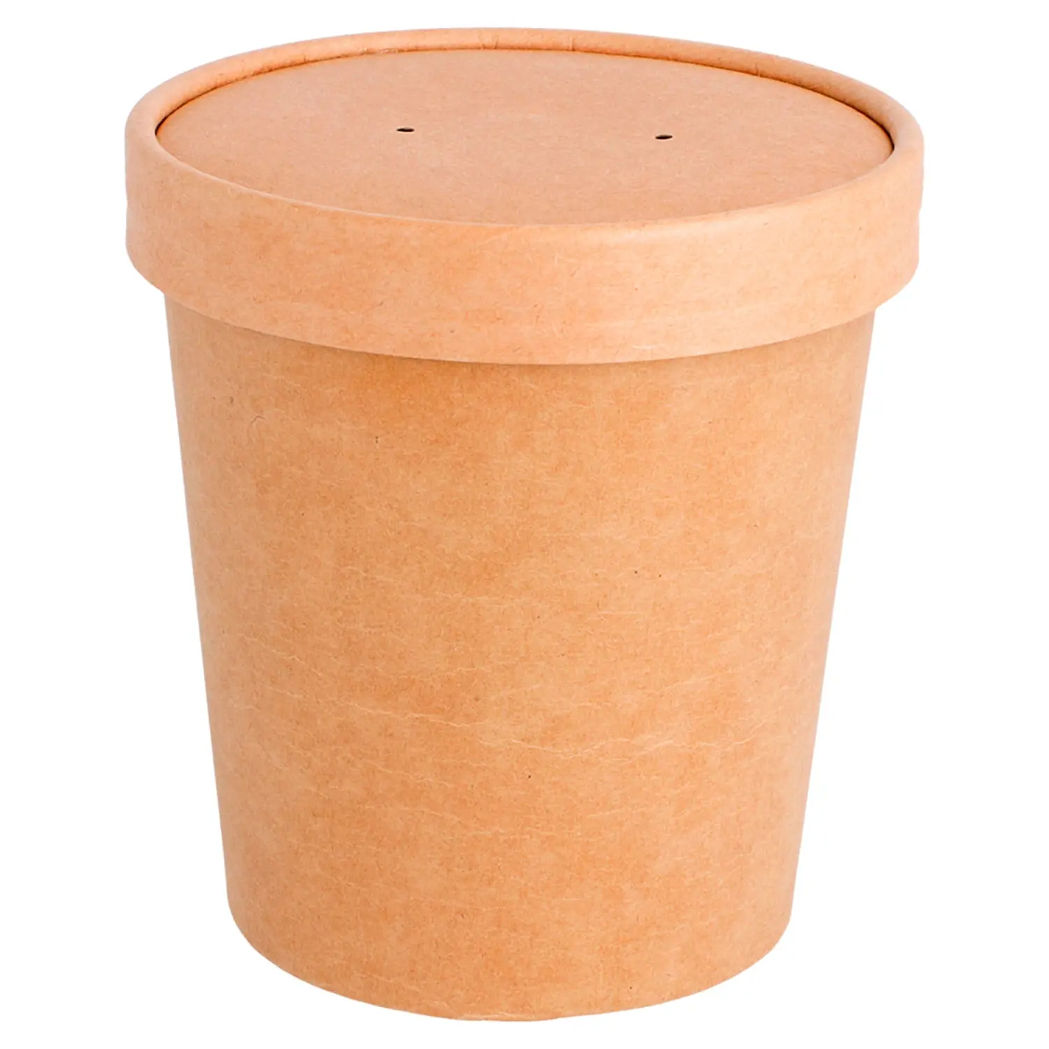 Contenitori con coperchi 480 ml - 16 oz 320 + 18 pe g/m2 ø 9,8/7,5x10 cm naturale kraft (250 unità)
