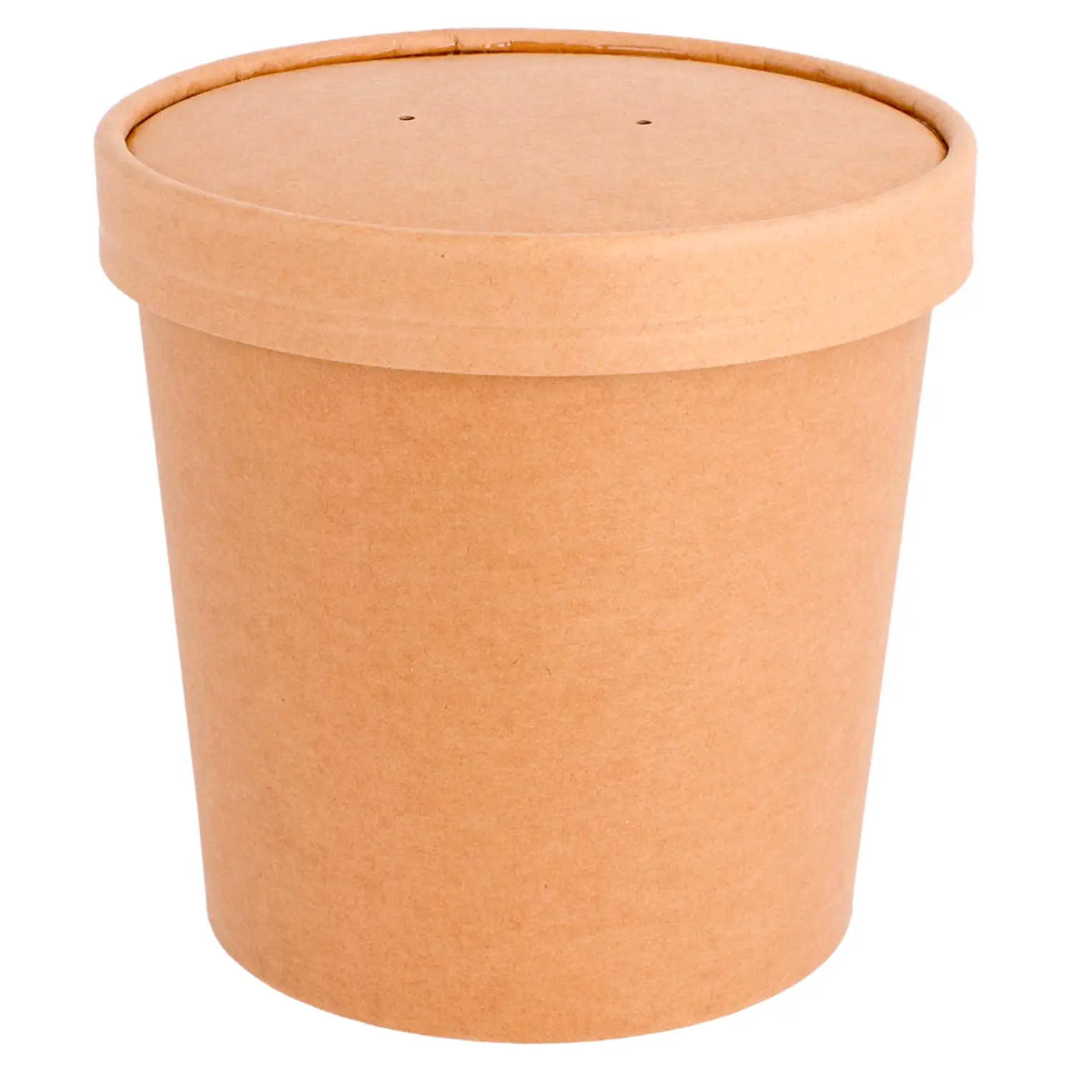 Contenitori con coperchi 780 ml - 26 oz 330 + 18 pe g/m2 ø11,6/9,3x11 cm naturale kraft (250 unità)