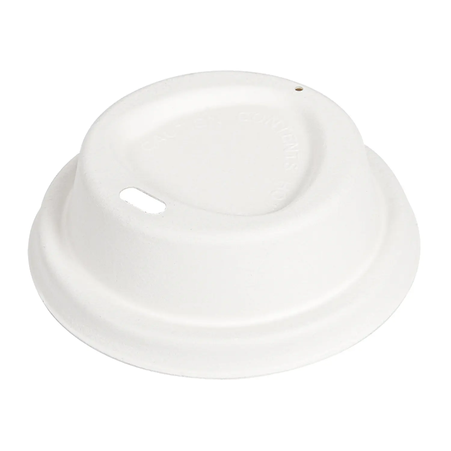 Tapas para vasos café 240 ml 'bionic'  ø 8 cm blanco bagazo (1000 unid.)