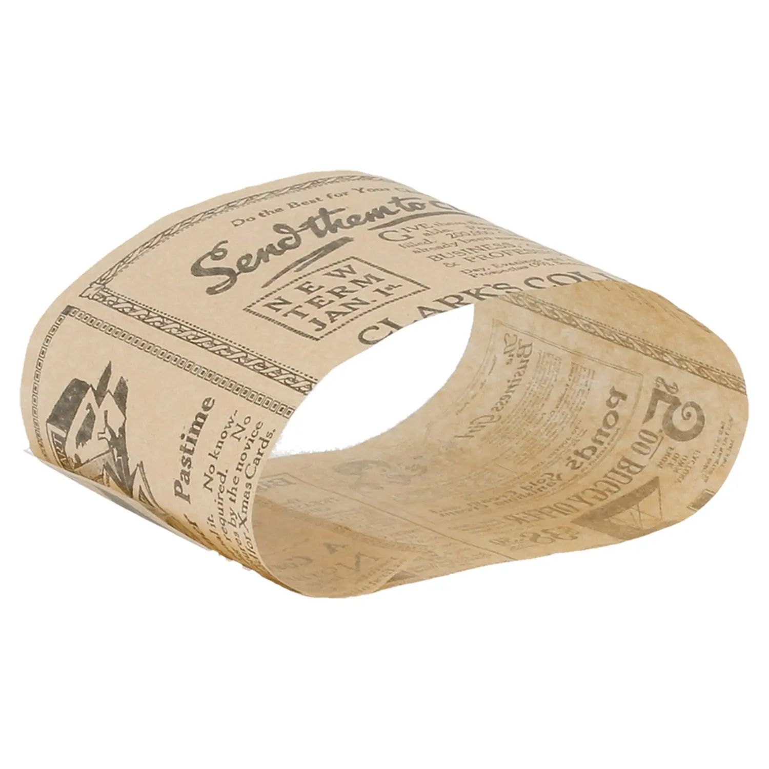 Cintas kraft sanduíches times 34 g/m2 7x26 cm natural perg.anti-gordura (5000 unidade)