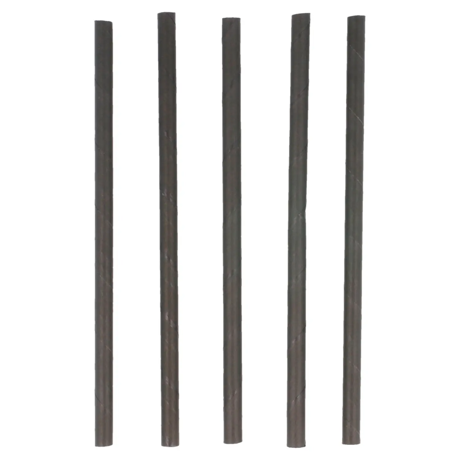 Palhinhas direitas cocktail 'paper'  ø0,60x14 cm preto papel (3000 unidade)