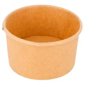 Tarrinas helados 70 ml 210 + 18 pe g/m2 ø6,5x3,9 cm marrón cartoncillo (2000 unid.)