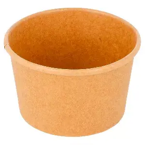 Taça gelados 120 ml 210 + 18 pe g/m2 ø7,7x4,7 cm castanho cartolina (2000 unidade)