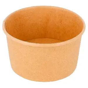 Tarrinas helados 180 ml 250 + 18 pe g/m2 ø 8,7x5,2 cm marrón cartoncillo (2000 unid.)