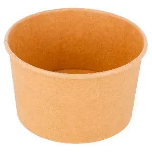 Tarrinas helados 240 ml 250 + 18 pe g/m2 ø9,4x5,5 cm marrón cartoncillo (2000 unid.)