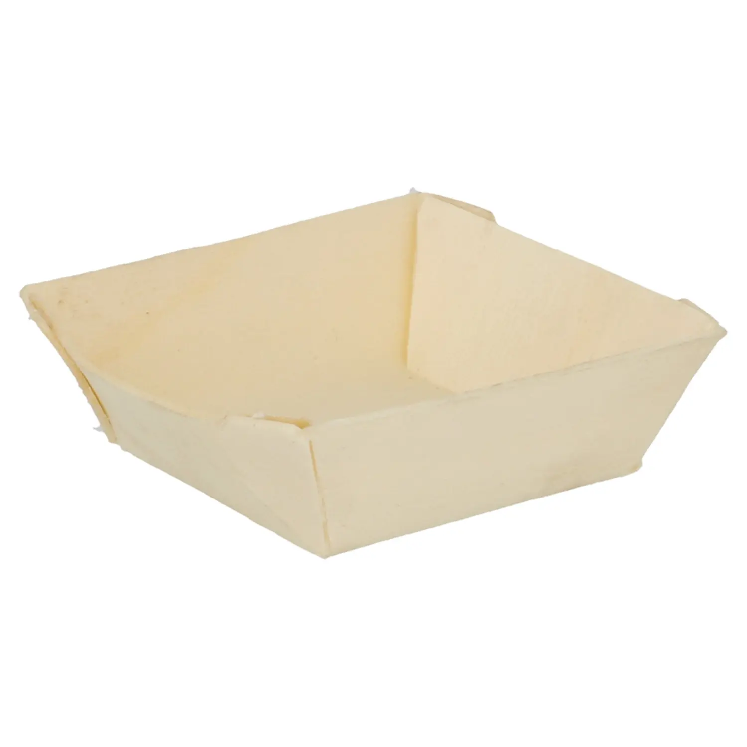 Barchette quadrati 'wood' 40 ml 5,5x5,5x2 cm naturale legno (500 unità)