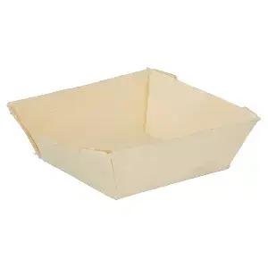 Barchette quadrati 'wood' 40 ml 5,5x5,5x2 cm naturale legno (500 unità)