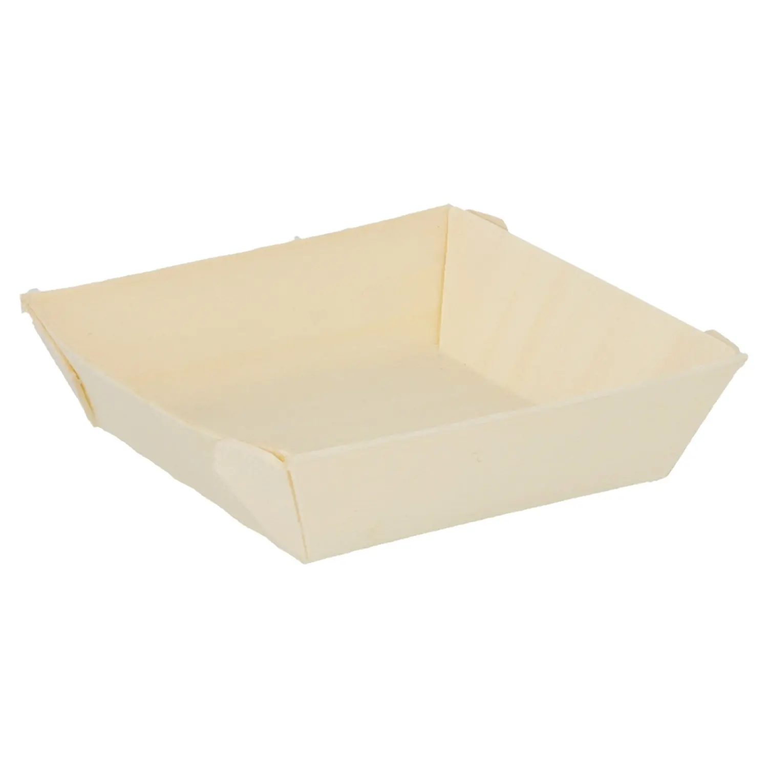 Barchette quadrati 'wood' 60 ml 7x7x2 cm naturale legno (500 unità)