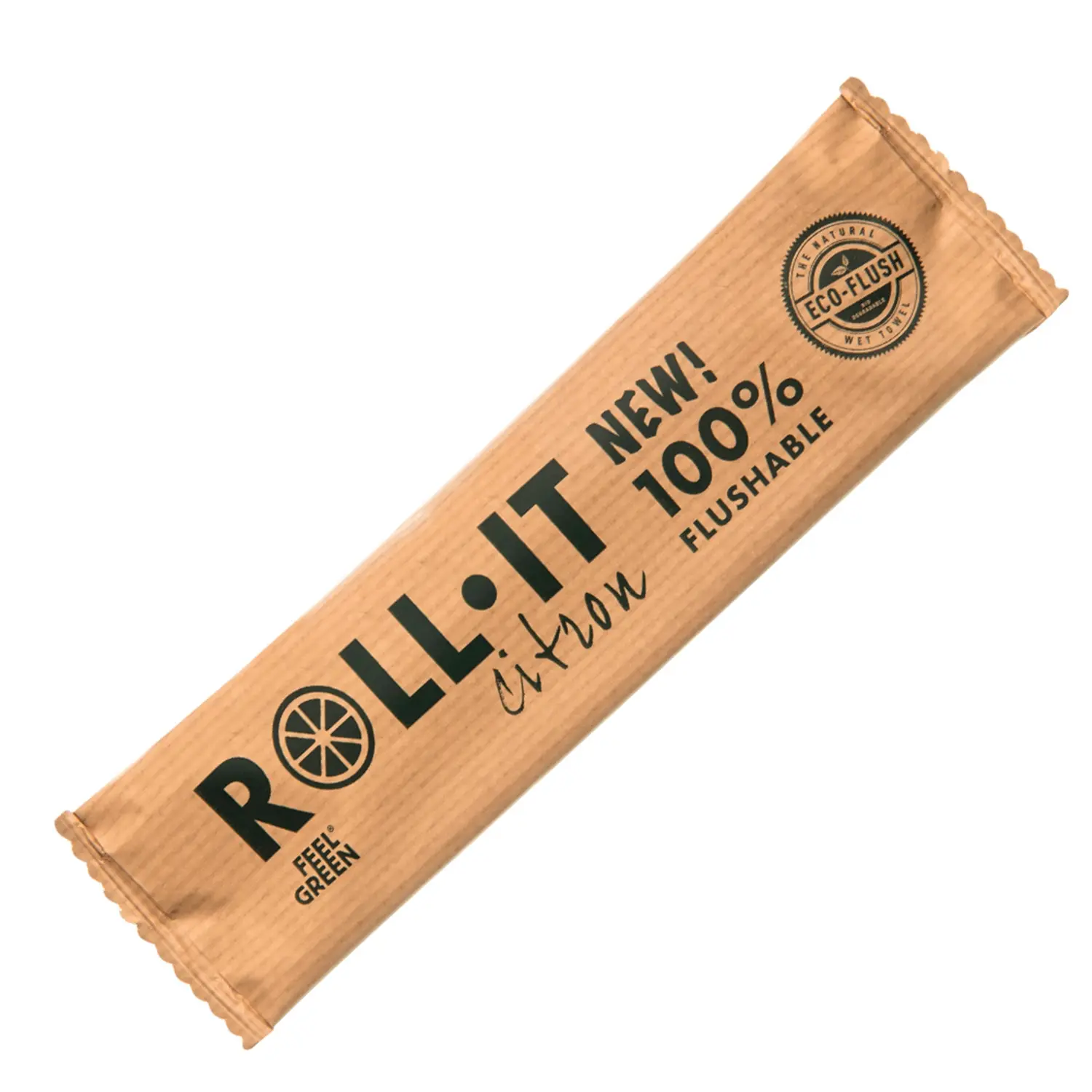 Toalhetes flushable roll-it citron natural 50 g/m2 14,5x4 cm branco celulose (1280 unidade)