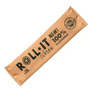 Salviette flushable roll-it citron natural 50 g/m2 14,5x4 cm bianco cellulosa (1280 unità)