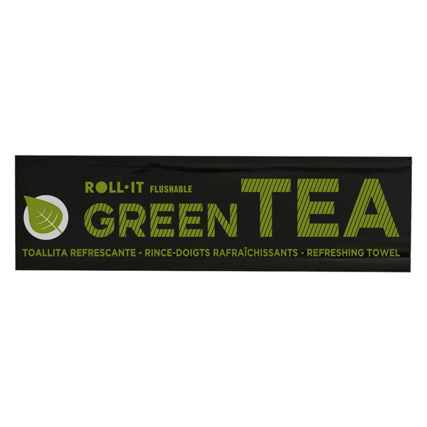 Toallitas flushables té verde roll-it green tea 50 g/m2 14,5x4 cm blanco celulosa (1280 unid.)