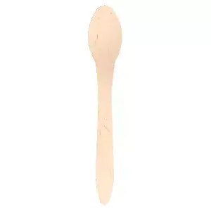 Cucchiai 'wood' curve  18,7 cm naturale legno (100 unità)