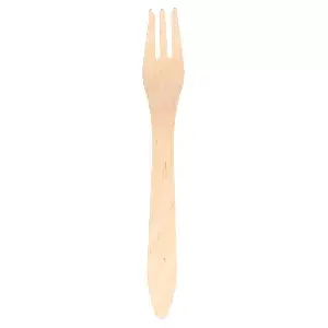 Forchette 'wood' curve  18,3 cm naturale legno (100 unità)