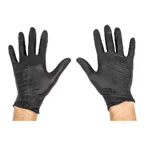 Luvas  size: l preto nitrila (100 unidade)